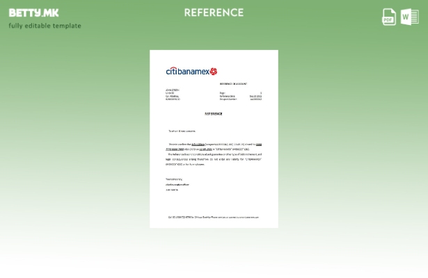 Референтен шаблон за затворање банка во модерен стил Мексико Citibanamex